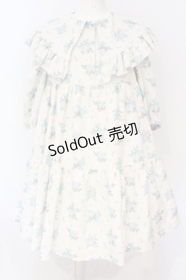 画像1: Shirley Temple / アンティークローズプリントBIGカラーワンピース(Ladies) F アイボリー O-25-06-19-072-ET-OP-OW-OS (1)