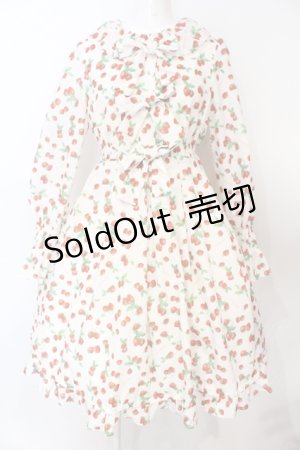 画像: Shirley Temple / タイニーストロベリープリントワンピース(Ladies) F アイボリー O-25-06-19-075-ET-OP-OW-OS