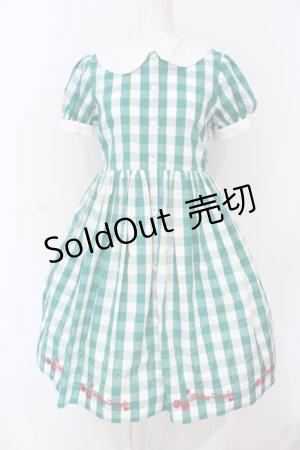画像: Shirley Temple / ブロックチェックチェリーワンピース（Sister） 160ｃｍ グリーン O-25-06-19-076-ET-OP-OW-ZT143