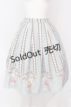 画像: axes femme kawaii / チョコベア柄スカート  ミント O-25-06-19-078-AX-SK-IG-OS