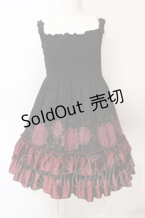 画像: PUTUMAYO / レースプリントシャーリングワンピース  ブラック×レッド O-25-06-19-081-PT-OP-IG-OS