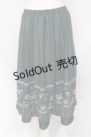 画像: axes femme / パリトラベルパネル柄スカート M グリーン O-25-06-19-089-AX-SK-OW-OS