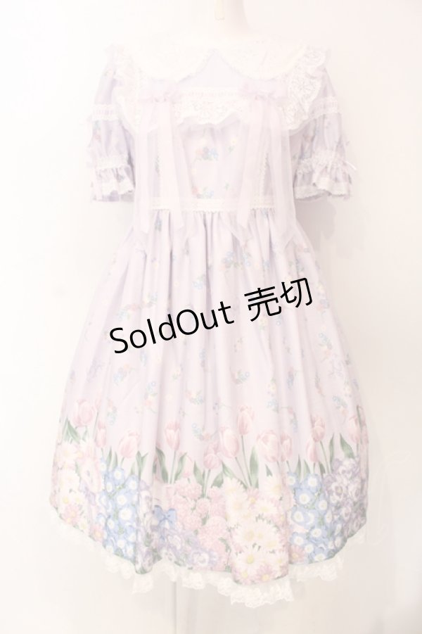画像1: Angelic Pretty / Flower Kittenワンピース  ラベンダー O-25-06-19-009-AP-OP-OW-OS (1)