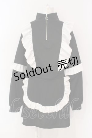 画像: Virally / フリルスウェットセットアップ L クロ×シロ O-25-06-19-097-PU-OP-OW-OS