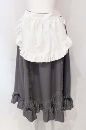 画像: Cherirulu Chocola / MYフリルスカート+エプロン M グレー O-25-06-19-098-LO-SK-OW-OS