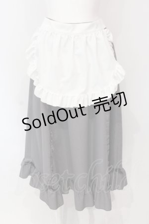 画像: Cherirulu Chocola / MYフリルスカート+エプロン M グレー O-25-06-19-098-LO-SK-OW-OS