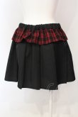 画像3: DARRDY / ガーターベルト付きプリーツミニスカパン F ブラック×レッド O-25-06-19-099-PU-SK-OW-OS (3)