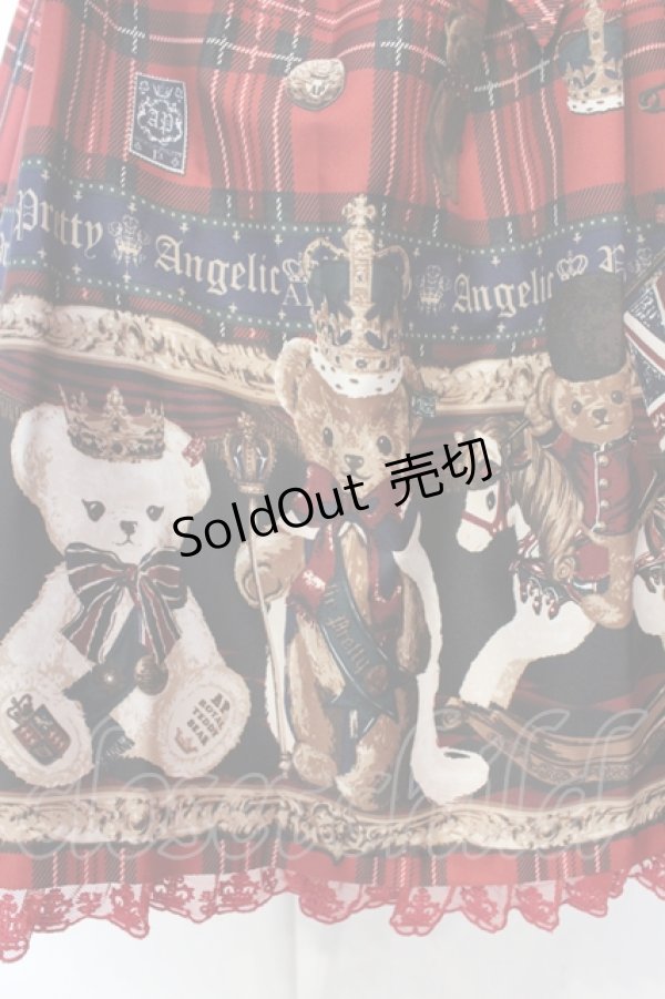 画像3: Angelic Pretty / British Bearジャンパースカートセット ジャンパースカート単品  アカ O-25-06-19-013-AP-OP-IG-OS (3)