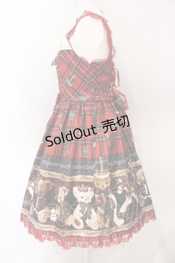 画像4: Angelic Pretty / British Bearジャンパースカートセット ジャンパースカート単品  アカ O-25-06-19-013-AP-OP-IG-OS (4)