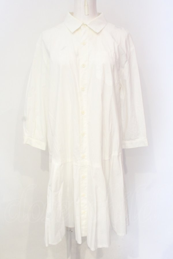 画像1: Candy Stripper / FLARE SHIRT ONE-PIECE M ホワイト O-25-06-19-021-PU-OP-OW-OS (1)