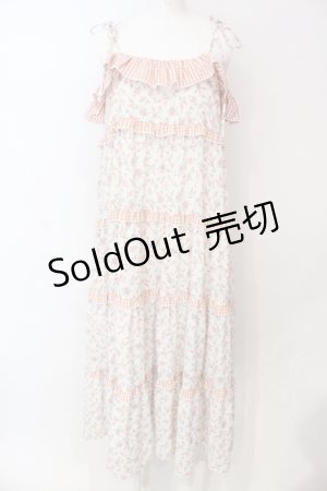 画像: merry jenny / オフショルfrillキャミワンピース  オフホワイト O-25-06-19-023-LO-OP-OW-OS