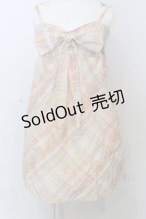 画像: LIZ LISA / フロントリボンキャミワンピース  ピンク系 O-25-06-21-034-LO-OP-IG-OS