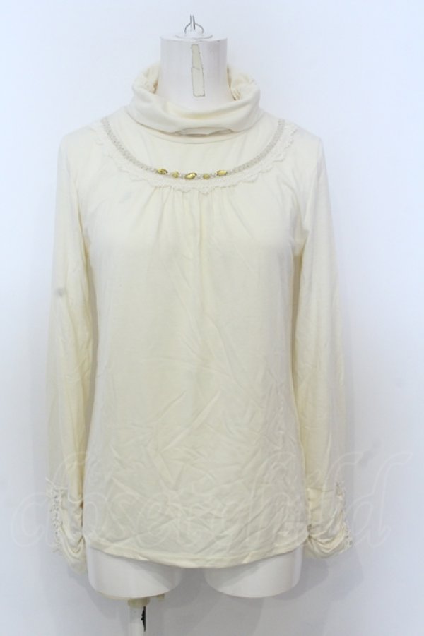 画像1: axes femme / 胸元ネックレス風タートル M アイボリー O-25-06-21-039-AX-TO-IG-ZT132 (1)