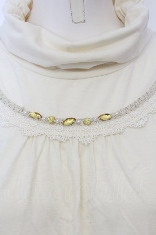 画像2: axes femme / 胸元ネックレス風タートル M アイボリー O-25-06-21-039-AX-TO-IG-ZT132 (2)