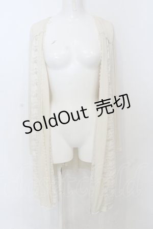 画像: axes femme / レース切替トッパーカーデ M 生成り O-25-06-21-042-AX-TO-IG-OS