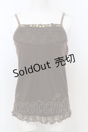 画像: axes femme / ストーンキャミソール  ブラウン O-25-06-21-046-AX-TO-IG-OS
