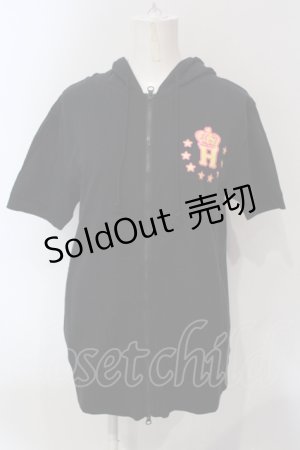 画像: HELL CAT PUNKS / クラウンテディpt半袖パーカー  ブラック O-25-06-21-079-PU-TO-IG-OS