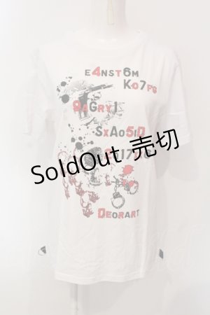 画像: Deorart / プリントTシャツ L ホワイト O-25-06-21-085-PU-TS-IG-OS