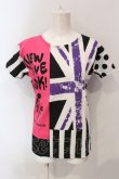画像1: SUPER LOVERS / ユニオンジャックプリントTシャツ  ブラック×ホワイト O-25-06-21-087-PU-TS-IG-OS (1)