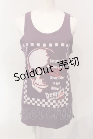 画像: Deorart / スカルプリントタンクトップ L パープル O-25-06-21-089-PU-TO-IG-OS