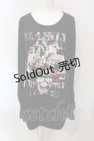 画像: SEX POT ReVeNGe / サイドギャザーカットソー  ブラック O-25-06-21-091-SP-TO-IG-OS