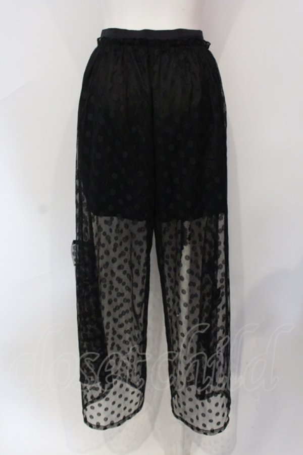 画像3: Candy Stripper / ドットチュールロングスカート  ブラック O-25-06-21-093-PU-SK-IG-OS (3)