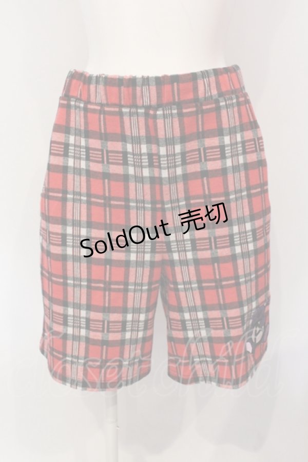 画像1: Candy Stripper / ANARCHY BEAR HALF パンツ  レッドチェック O-25-06-21-096-PU-PA-IG-OS (1)