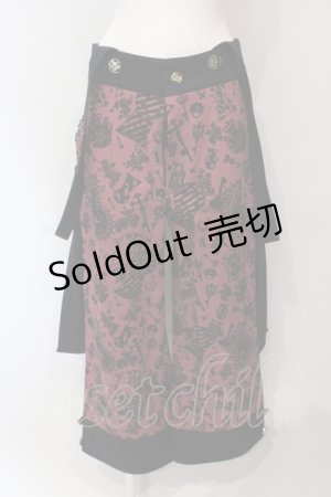 画像: ALICE and the PIRATES / Lock the PANDORA's memoriesパンツ  ワイン×ブラック O-25-06-21-108-PA-PA-IG-OS