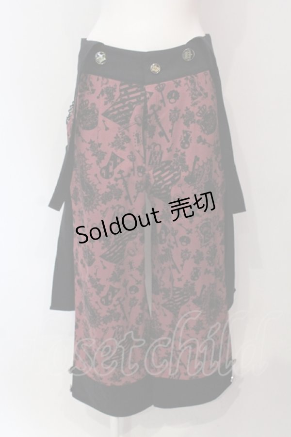 画像1: ALICE and the PIRATES / Lock the PANDORA's memoriesパンツ  ワイン×ブラック O-25-06-21-108-PA-PA-IG-OS (1)