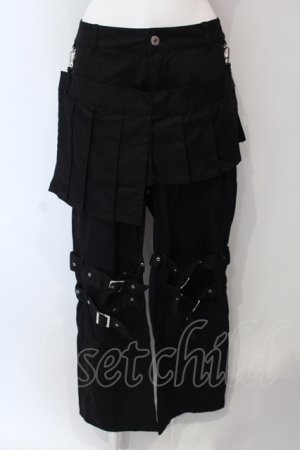 画像: Deorart / ラップ付きボンテージパンツ  ブラック O-25-06-21-110-PU-PA-IG-OS