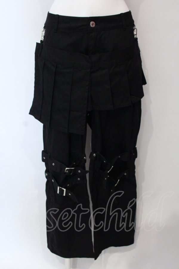画像1: Deorart / ラップ付きボンテージパンツ  ブラック O-25-06-21-110-PU-PA-IG-OS (1)