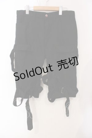 画像: HELL CAT PUNKS / ボンテージハーフパンツ M ブラック O-25-06-21-111-PU-PA-IG-ZY
