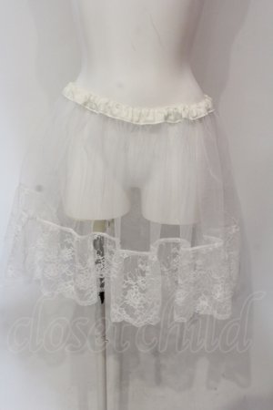 画像: MARBLE / レース付きインナーパニエ  ホワイト O-25-06-21-118-GO-SK-IG-OS