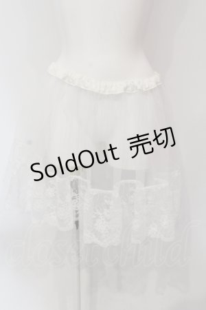 画像: MARBLE / レース付きインナーパニエ  ホワイト O-25-06-21-118-GO-SK-IG-OS