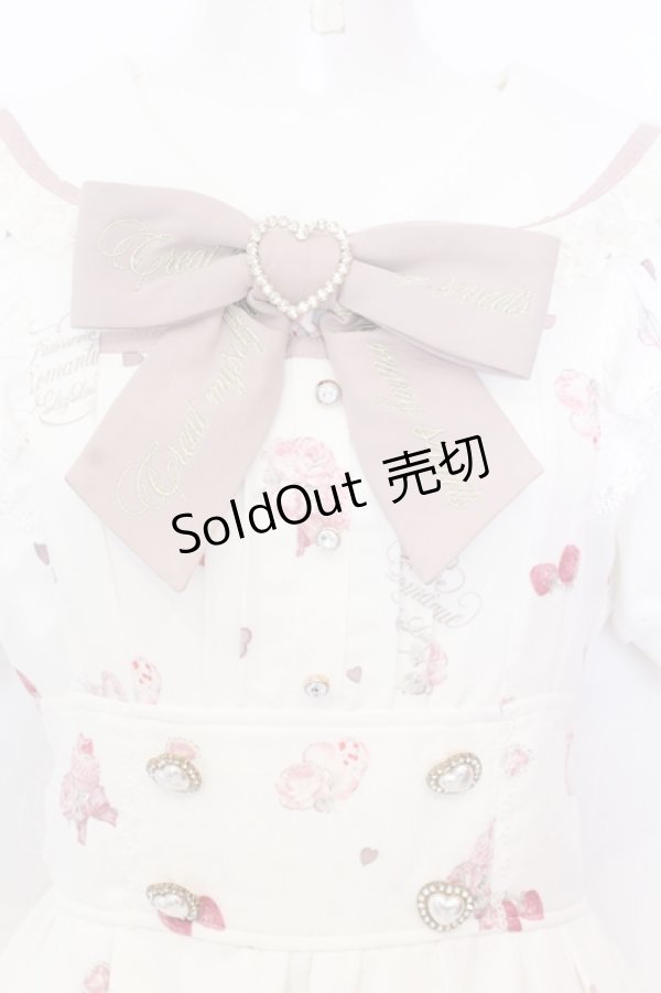 画像2: LIZ LISA / ManyHearts Afternoontea柄ワンピース  シロ O-25-06-21-011-LO-OP-OW-OS (2)