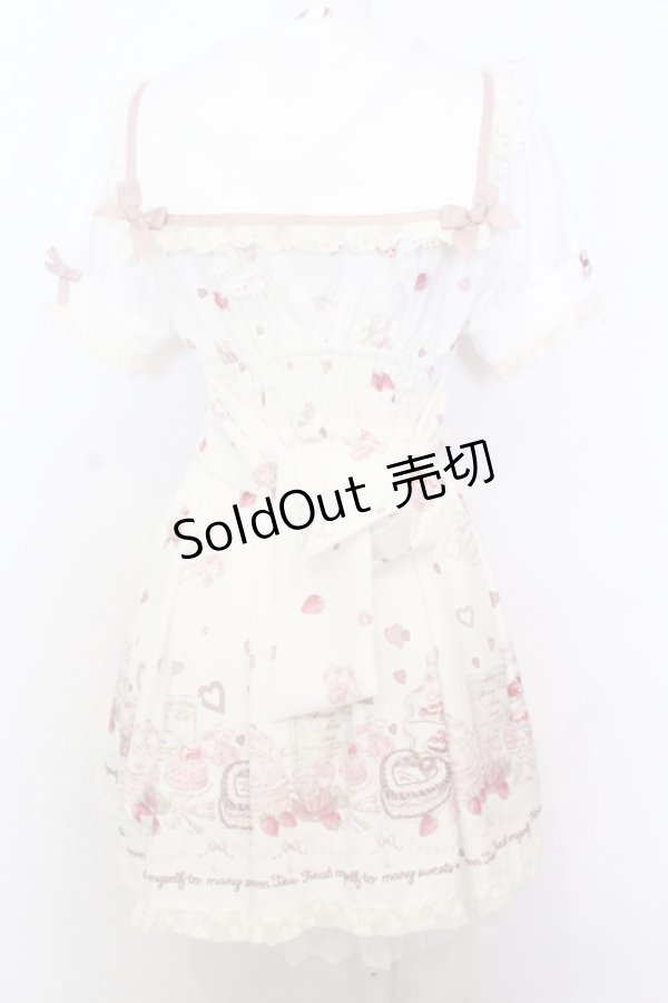 画像4: LIZ LISA / ManyHearts Afternoontea柄ワンピース  シロ O-25-06-21-011-LO-OP-OW-OS (4)