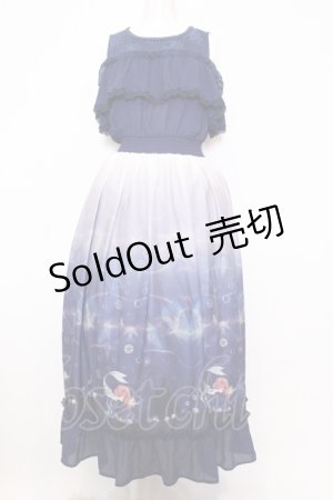 画像: axes femme POETIQUE / リトル・マーメイド ワンピース  ネイビー O-25-06-21-022-AX-OP-IG-OS
