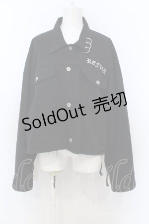 画像: REFLEM / クロップデニムジャケット F ブラック O-25-06-21-024-PU-TO-YM-OS