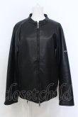 画像1: KMK(KINGLY MASK) / バックパッチシングルPUライダースジャケット L ブラック O-25-06-21-026-PU-JA-YM-OS (1)
