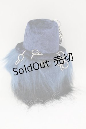 画像: MAMEDENQ / モコモコノコ  ブラック×ブルー O-25-06-22-047-GO-ZA-OW-OS