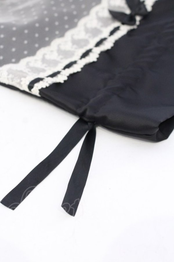 画像4: Kurumi Collaboration / 巾着（大）  クロ×アイボリー O-25-06-22-050-LO-ZA-OW-ZT286 (4)