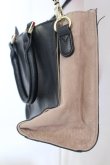 画像3: axes femme / スカラップデザインバッグ  クロ×ベージュ O-25-06-22-052-AX-BG-OW-ZT308 (3)