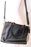画像4: axes femme / スカラップデザインバッグ  クロ×ベージュ O-25-06-22-052-AX-BG-OW-ZT308 (4)