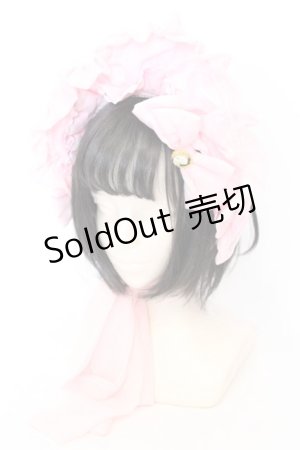 画像: metamorphose / エッグアートハーフボンネット（ケミカルレース）  ピンク O-25-06-22-008-ME-AC-IG-OS