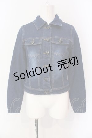 画像: MA*RS / ハートボタンデニムジャケット  ネイビー O-25-06-23-029-EL-JA-IG-ZY