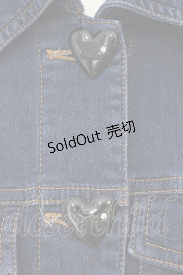 画像2: MA*RS / ハートボタンデニムジャケット  ネイビー O-25-06-23-029-EL-JA-IG-ZY (2)