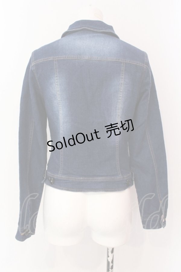 画像4: MA*RS / ハートボタンデニムジャケット  ネイビー O-25-06-23-029-EL-JA-IG-ZY (4)