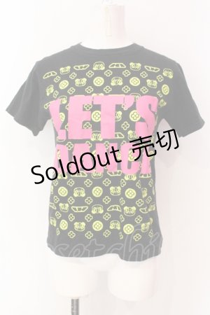 画像: LOVER'S ROCK / モノグラムプリントTシャツ  ブラック O-25-06-23-037-PU-TS-IG-OS
