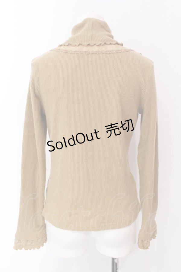 画像2: axes femme / ビジュー使いタートルニットトップス M キャメル O-25-06-23-046-AX-TO-IG-ZT127 (2)