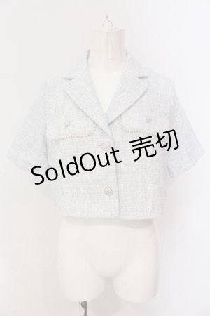 画像: Ank Rouge / ツイードショートジャケット  サックス O-25-06-23-050-CA-JA-IG-OS
